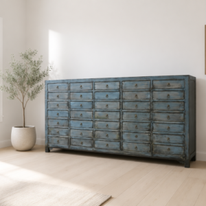 Apothekerschrank Shabby chic Blau