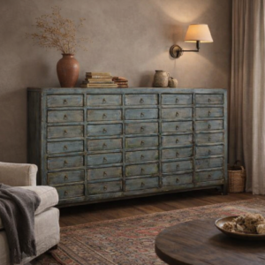 Apothekerschrank Shabby chic Blau