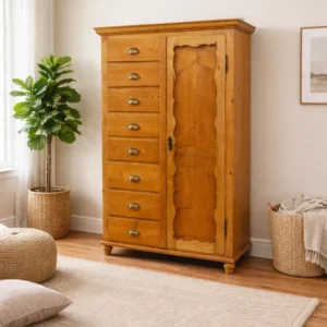 antique pine wood kitchen cabinet circa 1900