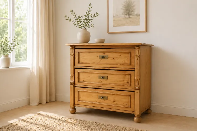 Gründerzeit-commode van grenen hout