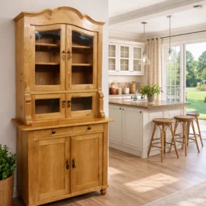 Antique softwood buffet cabinet