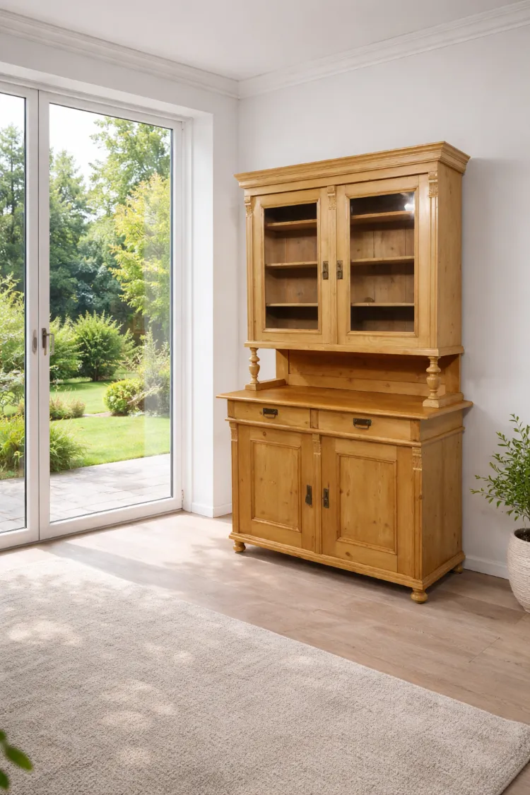 buffetschrank aus weichholz antik um 1880