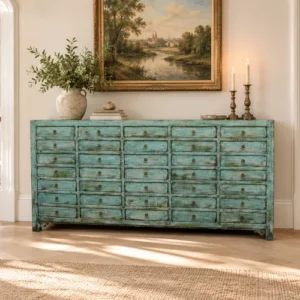 Apothekerschrank Blau / Grün