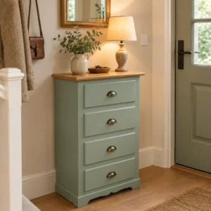 Small chest of drawers light green