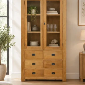 Vitrinekast teak